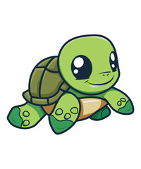 Cute Cartoon Turtle, Cute Turtle Cartoon Character