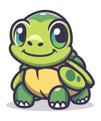 Cute Cartoon Turtle, Cute Turtle Cartoon Character