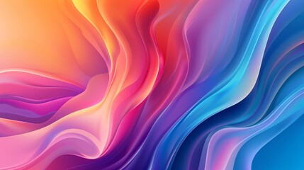 Obraz premium Soft and elegant design, colorful wavy shapes in abstract background creating a dreamy flow