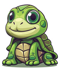 Cute Cartoon Turtle, Cute Turtle Cartoon Character