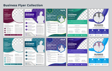 Corporate business brochure flyer design a4 template layout. marketing, business proposal, promotion, advertise, publication. Digital marketing flyer set. perfect for creative professional business