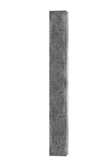Short vertical concrete beam - on isolated transparent background.