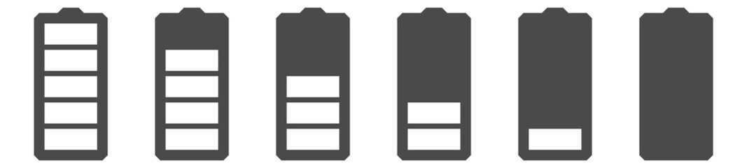 Smartphone power level. Mobile interface icon set