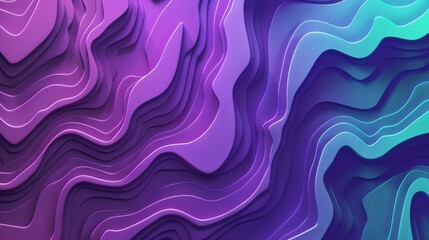 Obraz premium Abstract background flowing from purple to blue with curved shapes, creating a sense of depth and movement