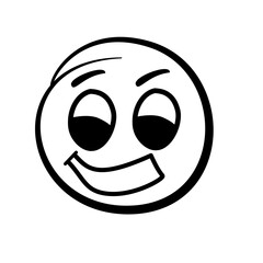 Hand drawn sketch style. Emoji with different emotion mood, happy, sad, smile face. Comic line art vector illustration.
