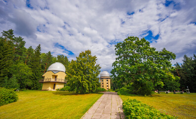 Moletai Observatory in a green park offers scenic educational experience for astronomy enthusiasts
