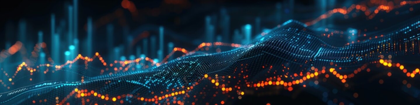 a?'imagine: Scatter plot depicting a strong positive correlation between stock prices and trading volume, suggesting significant investor interest.