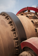 Rotating furnace of the clinker firing, cement production.
