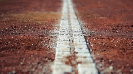 baseball infield chalk line with base distance