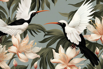 Obraz premium Whimsical Watercolor Eucalyptus Enchantment Ethereal Watercolor Magnolia Magic