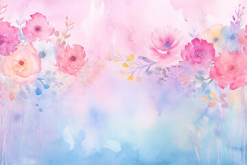 Obraz premium Abstract Watercolor Anemone Allegro Botanical Watercolor Thistle Temptation