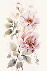 Artistic Watercolor Sunflower Symphony Abstract Watercolor Poppy Poetry