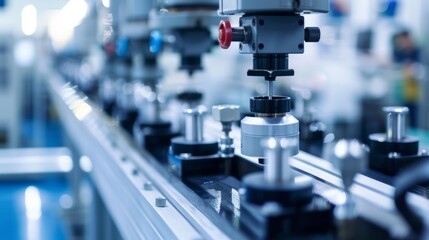 Complex industrial mechanism, abstract background