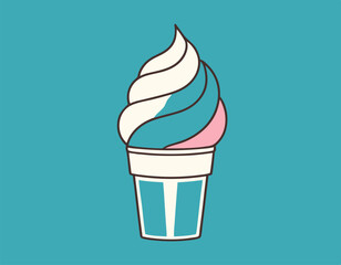 Summer flavor in every bite. Ice cold ice cream stock illustration