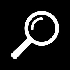 lupa ikona na czarnym tle