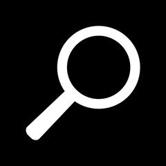 lupa ikona na czarnym tle