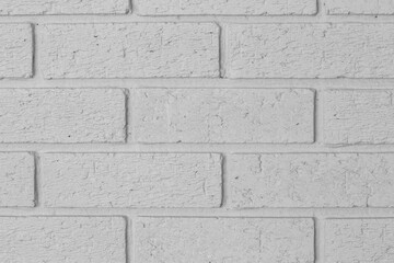Painted grey indoor brick wall background.  Modern indoor interior design concept.