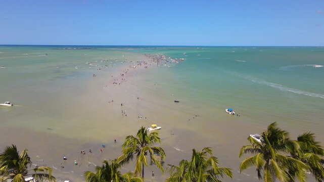 Moses Path or Caminho de Moises on Barra Grande beach in the city of Maragogi, Alagoas, Brazil
