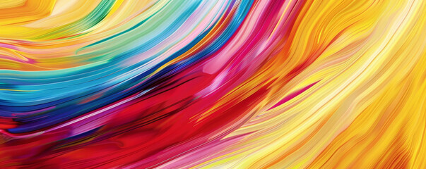Fototapeta premium A vibrant abstract texture with dynamic lines and a vivid color palette, ideal for creating energetic and lively wall decor that stands out.