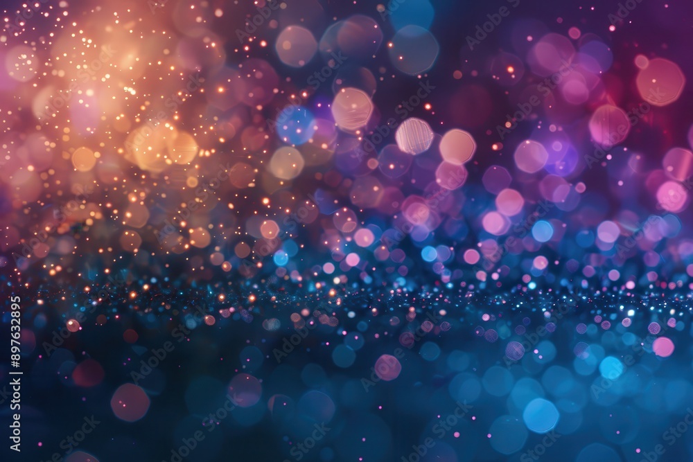 Poster glittering bokeh abstract backdrop with shimmering highlights