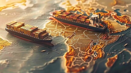 Fototapeta premium ship delivery