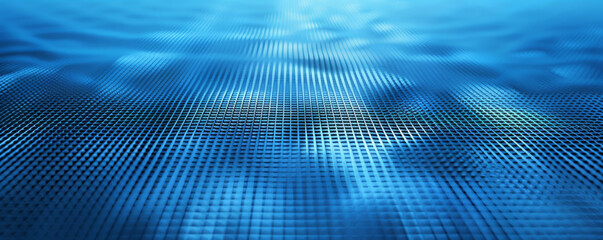 Fototapeta premium A bright blue background with a subtle grid pattern, adding structure and interest to the design.