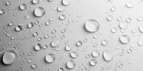 Water drops on a white background