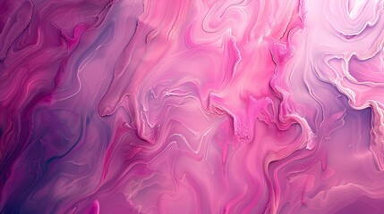 Obraz premium A close-up of a vibrant pink and purple abstract background with a swirling liquid marble pattern