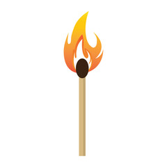 wooden matchstick icon vector illustration design template