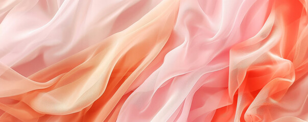 Fototapeta premium A chic dual-color background with a seamless blend of light peach and rich coral, perfect for a refined and elegant look.