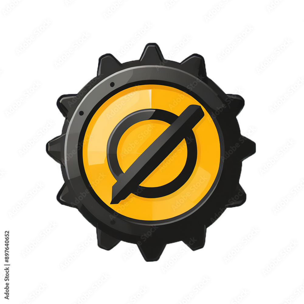 Fototapete ofvs640 OutlineFilledVectorSign ofvs - gear - check mark vector icon . operational process checked . update . isolated transparent . outline and filled version . AI 10 / EPS / PNG . g11986