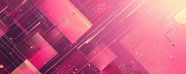 A vibrant pink background adorned with subtle geometric patterns, adding a modern touch while maintaining the brightness of the color.
