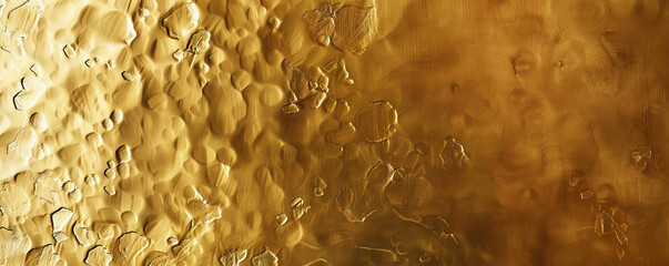A gold background with a hammered texture, adding depth and an artisanal feel to the design.