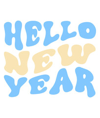 Retro, New year,  Craft Design. T-shirt Design. Illustration