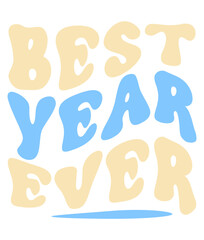 Retro, New year,  Craft Design. T-shirt Design. Illustration