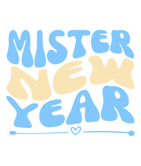 Retro, New year,  Craft Design. T-shirt Design. Illustration