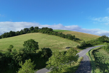 Countryside in the Basque country in the Atlantic Pyrenees in France