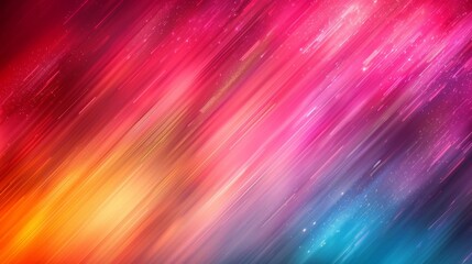 Dynamic light streaks on abstract gradient in red, orange, blue, and purple. Trendy composition for digital display