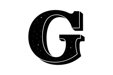 G silhouette vector illustration