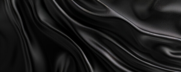 Obraz premium A sleek black background with a smooth, seamless texture, perfect for creating a bold and dramatic look.