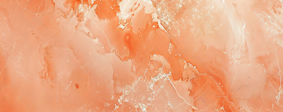 A soft orange background with a marble texture, creating a sophisticated and timeless design.