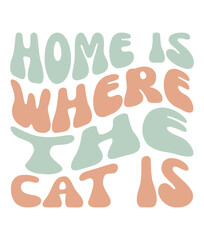 Retro, cat,  Craft Design. T-shirt Design. Illustration