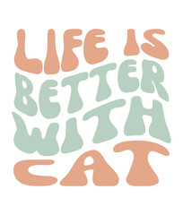 Retro, cat,  Craft Design. T-shirt Design. Illustration