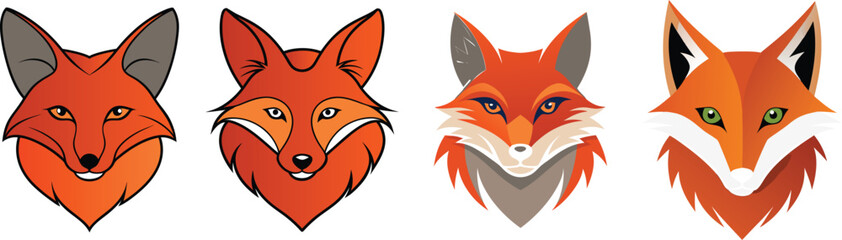 fox logo vector illustration 