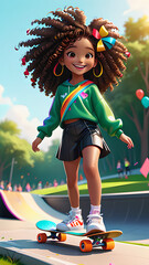 Celebrating Friendship: 3D Illustration of Gabriela Costa and Laura Rijo