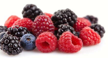 Fresh Raspberries, Blackberries, and Blueberries