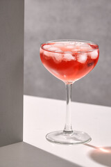 glass of red cocktail