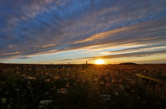 Ring of Brodgar during a summer sunset in Orkney