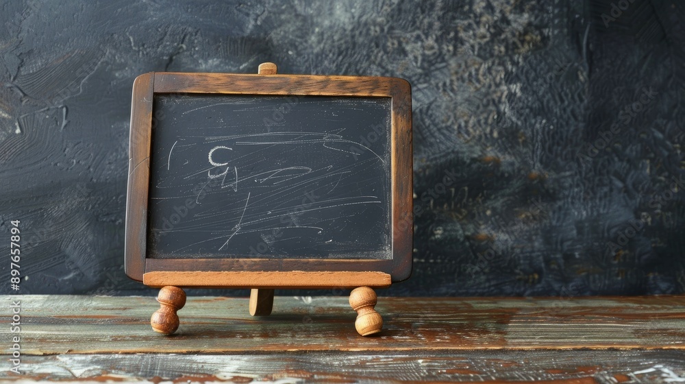Aufkleber mini blackboard with stand for text text space available