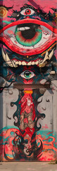 Obraz premium Vibrant Street Art with Surreal and Abstract Elements